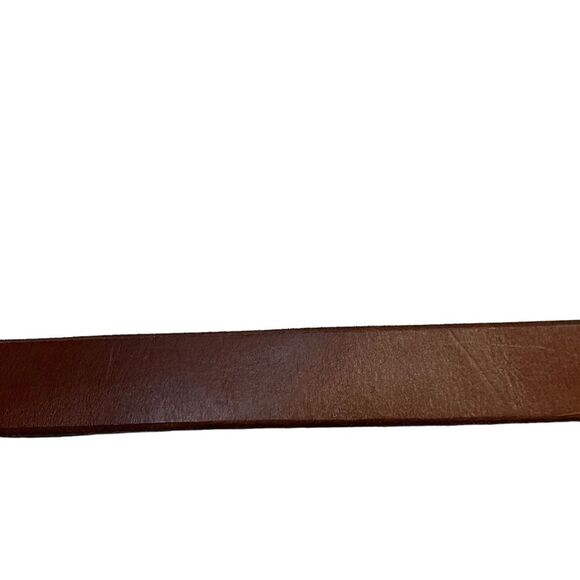 Million Wishes Brown Leather Gold-tone Ornate Detachable Buckle Belt Size L(42”) - Picture 10 of 16